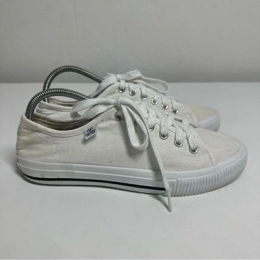 Hurley Women Carrie Lace-Up Canvas Sneaker Shoes Size 6,5M White * Notes
